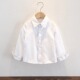 衬衣女生时尚 搭配白色长袖 上衣宝宝班服 男童纯色儿童西装 学生衬衫