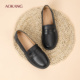 中年单鞋 奥康女鞋 休闲百搭乐福鞋 女真皮舒适妈妈鞋 2026年春季 新款