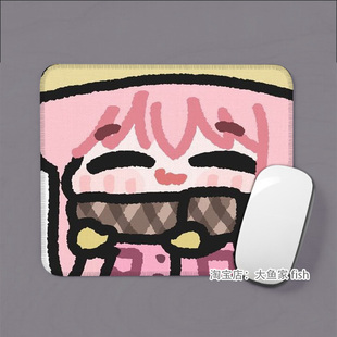 锁边鼠标垫 通用办公桌垫 硅胶防滑 鼠标垫 孤独摇滚后藤一里周边