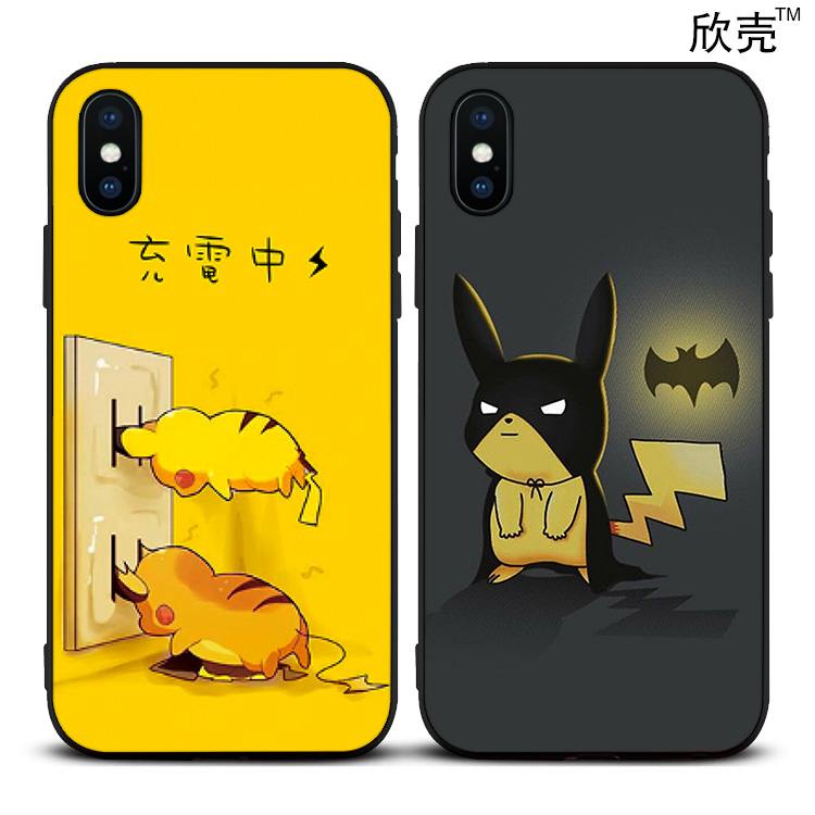 口袋妖怪手机壳适用iPhoneXS MAX XR苹果11pro磨砂7软8plus华为P9