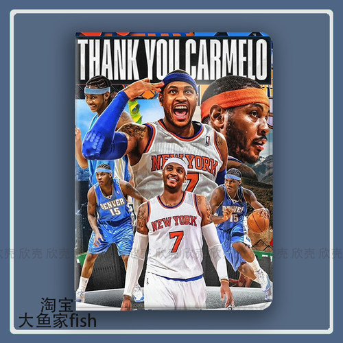 NBA卡梅隆甜瓜适用苹果iPad10.2寸Air3/4开拓者matepad10.9笔槽mini5/6保护套Pro11小米6Pro红米pad荣耀V7pro