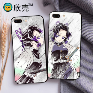 鬼灭之刃蝴蝶忍虫柱手机壳适用iPhone11PRO苹果XSMAX磨砂7软8plus