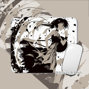 素晴日水上由岐周边 小号办公桌桌垫 电竞锁边鼠标垫软 硅胶防滑