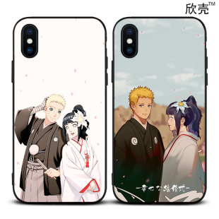 火影忍者雏田鸣人手机壳适用iPhoneXS MAX苹果6s磨砂软7防摔8plus