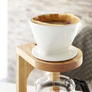 德国Melitta美乐家手冲咖啡滤纸1X2人美式咖啡机过滤纸漂白原木浆