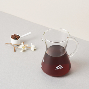 日本Kalita Conical耐热玻璃手冲咖啡分享壶日式圆形咖啡壶300ml