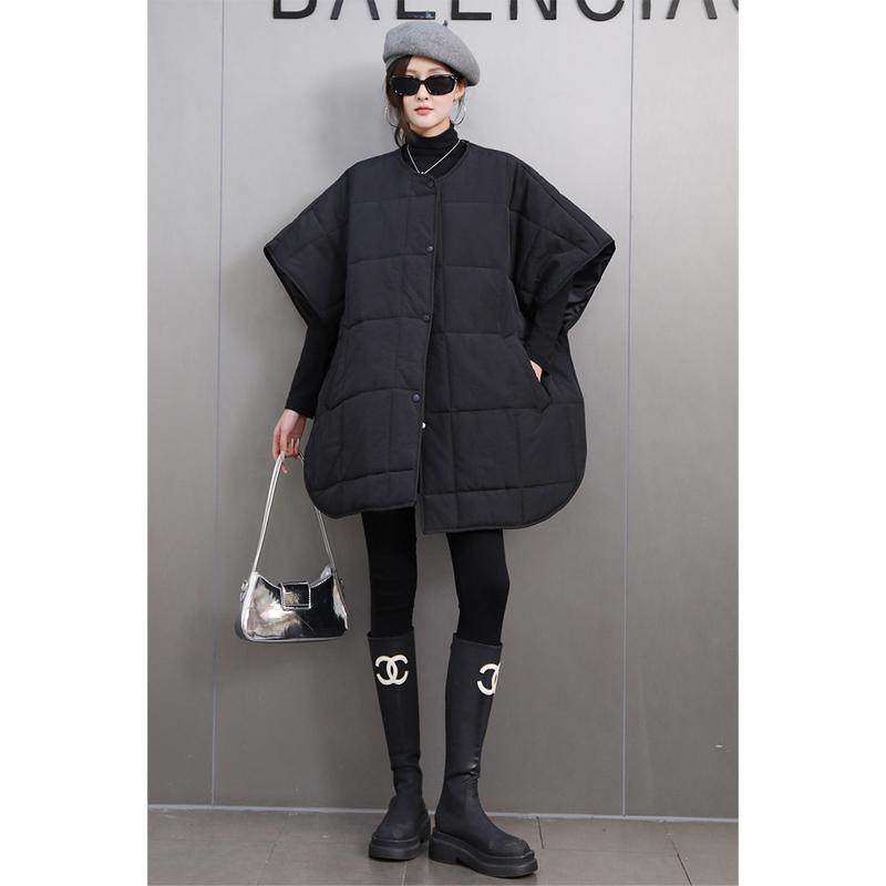 复古港风小众设计感斗篷夹棉马甲半袖棉衣胖妹妹大码女装时尚圆领,女装/女士精品,马夹,淘宝优惠券,粉丝福利购,淘宝优惠卷