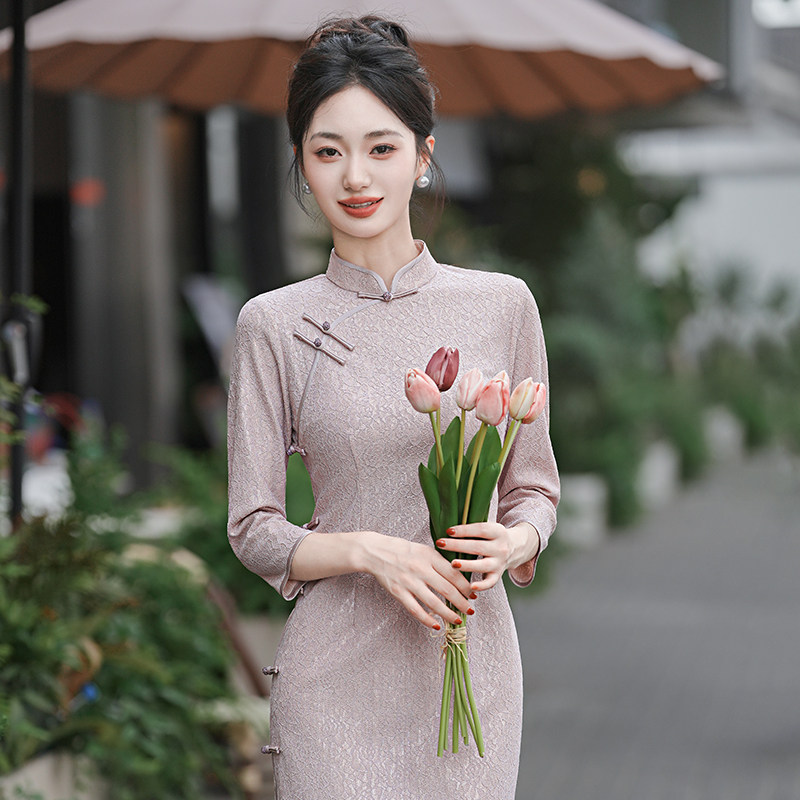 新中式日常旗袍莹杉复古国风