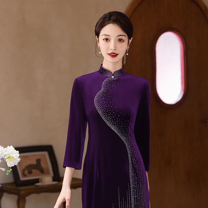 新中式日常旗袍莹杉复古国风