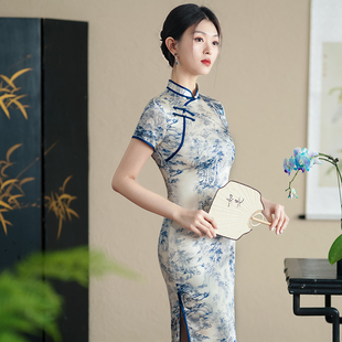 高级感缎面精致显瘦 女日常可穿高端素雅年轻款 旗袍2025年夏季 新款