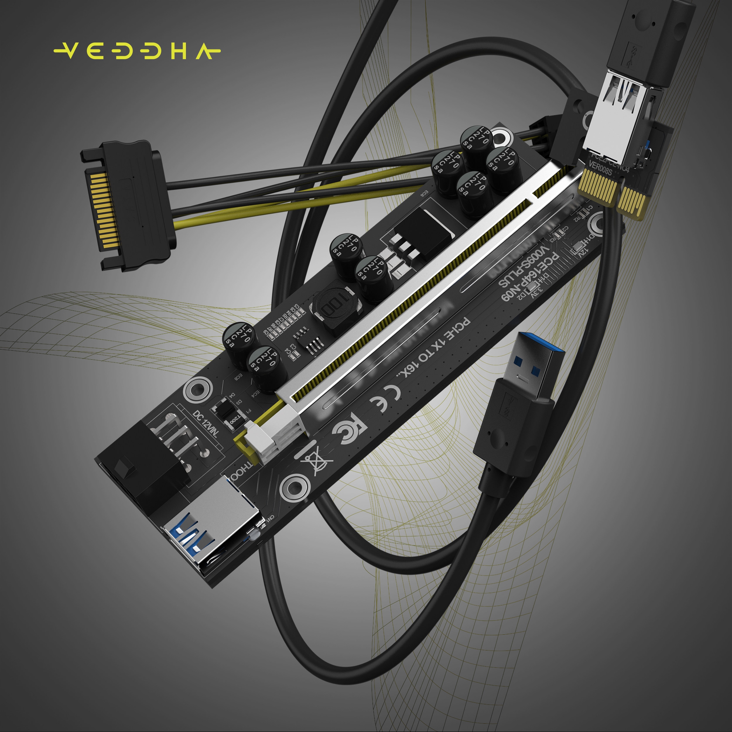 VINDA VEDDHA PCIE EXTENSION CABLE 3090 3080 SPECIAL REINFORCED ADAPTER BOARD FOR HIGH-END GRAPHICS CARD