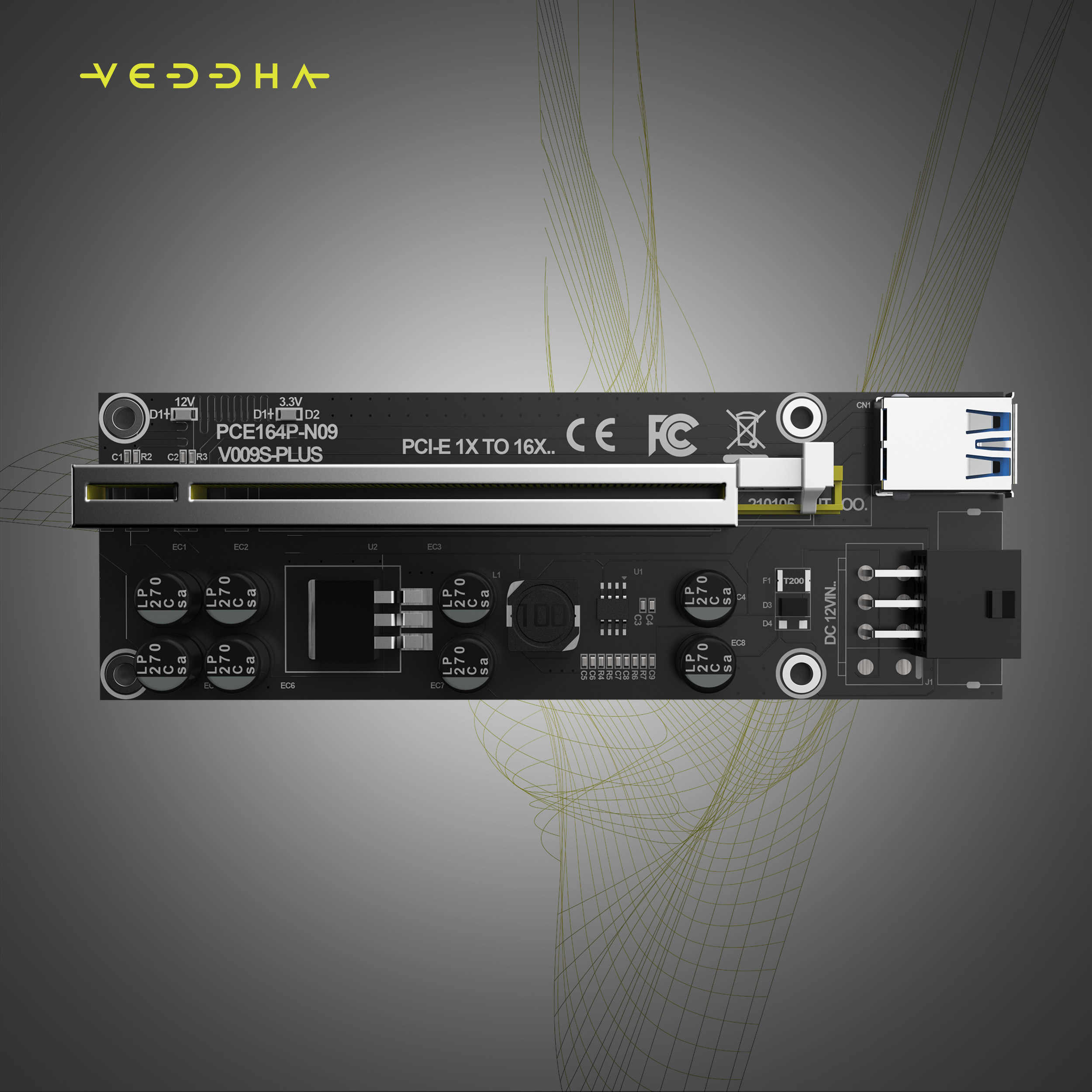 VINDA VEDDHA PCIE EXTENSION CABLE 3090 3080 SPECIAL REINFORCED ADAPTER BOARD FOR HIGH-END GRAPHICS CARD