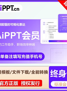 AiPPT会员终身卡VIP官方直充快速开通正版月卡/年卡/2年卡/