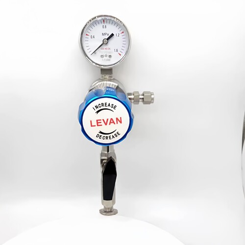 LEVAN 316L不锈钢桌面式台面减压器二级减压阀 实验台减压器阀组