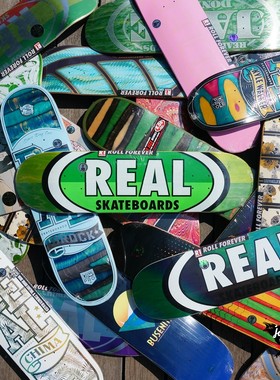 进口REAL滑板板面美国品牌专业动作四轮双翘板8.0 8.125 8.25 8.5
