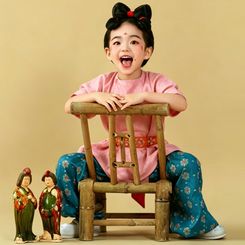 六一演出服唐代宝宝短袖日常汉服