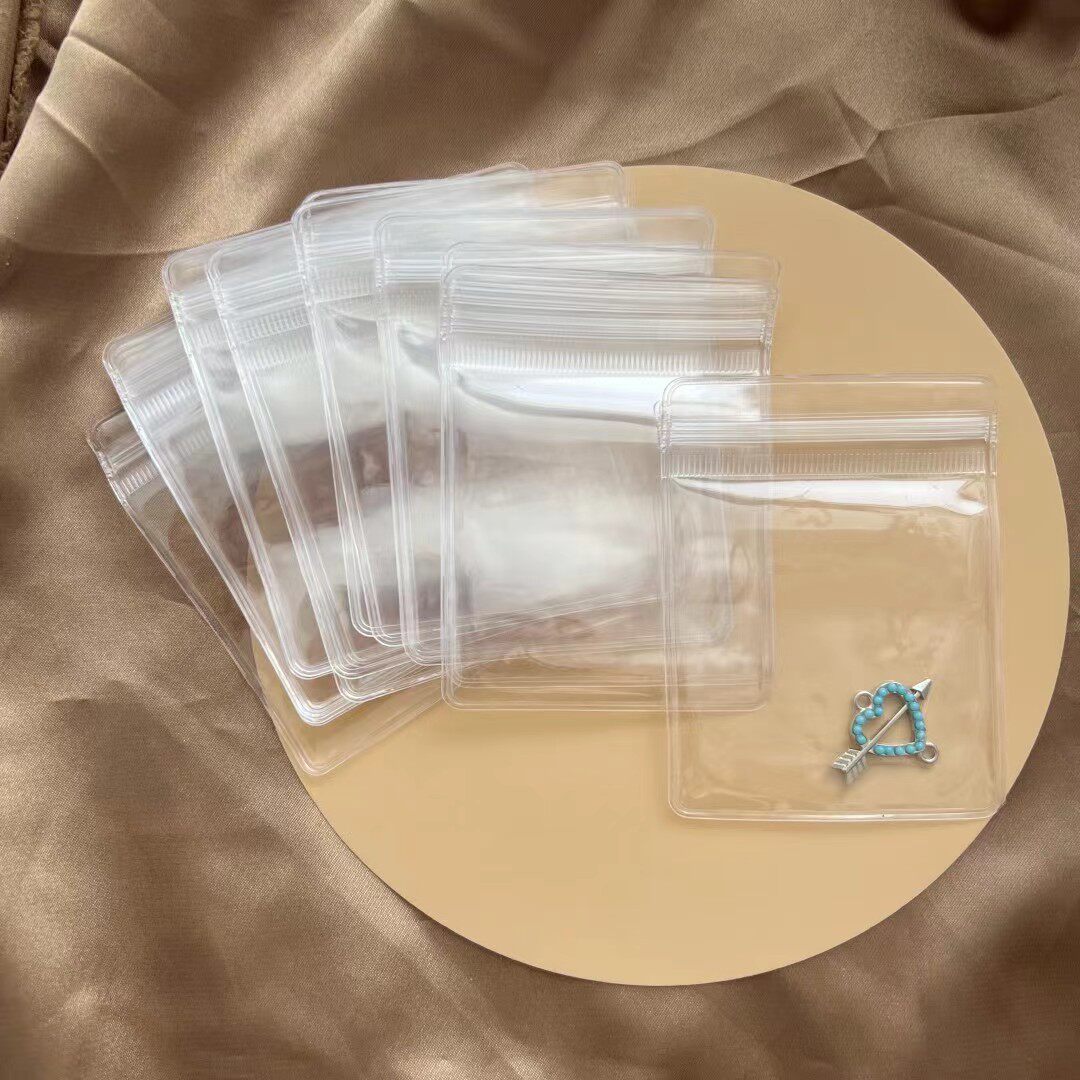 透明首饰品袋PVC耳环收纳塑料密封袋厚包装袋防氧化文玩自封袋子