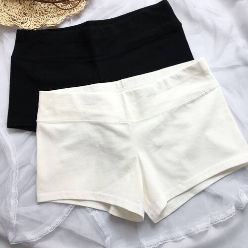 女春夏黑白色纯棉安全潮流打底裤