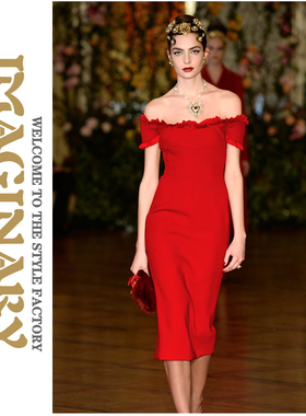 进口重磅加厚弹力纯棉针织布料高弹面料正大红色全棉针织纯色布料