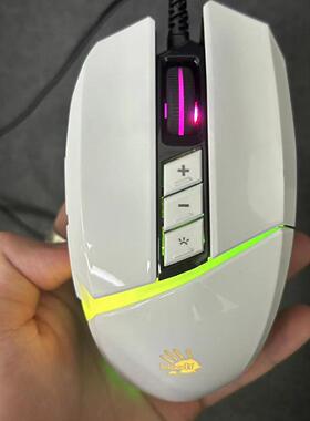 双飞燕血手幽灵QW60max有线鼠标电竞游戏cf吃鸡逆战网吧电脑通用