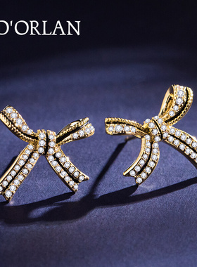 蝴蝶结流苏纯银针耳环女2020新款潮秋冬设计感气质高级感耳钉网红