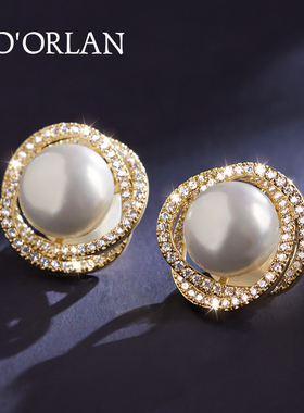 925纯银珍珠耳夹女无耳洞复古港风高级感耳钉小众优雅气质ins耳环