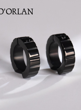 黑色耳夹款无耳洞女耳骨夹耳饰简约性冷淡风高级感2021年新款潮饰