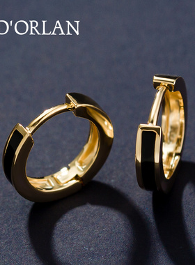 睡觉不用摘的耳钉女小耳扣耳骨钉韩国高级感耳圈耳环2024年新款潮