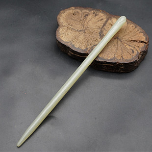 和田玉兰花发簪玉簪青白玉手工雕刻木兰簪子古风汉服发饰头饰配饰