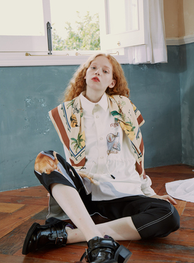 THESEVENTHTAIL设计师品牌原创复古丝巾发带2021春秋百搭方巾新款