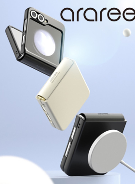 韩国araree适用于三星z flip7手机壳全包铰链zflip6轻薄保护套magsafe磁吸可挂绳纯色小红书简约米白