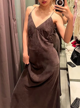 专柜同款 夏季新品 女装ZW系列气质内衣式吊带连衣裙 2548043 700