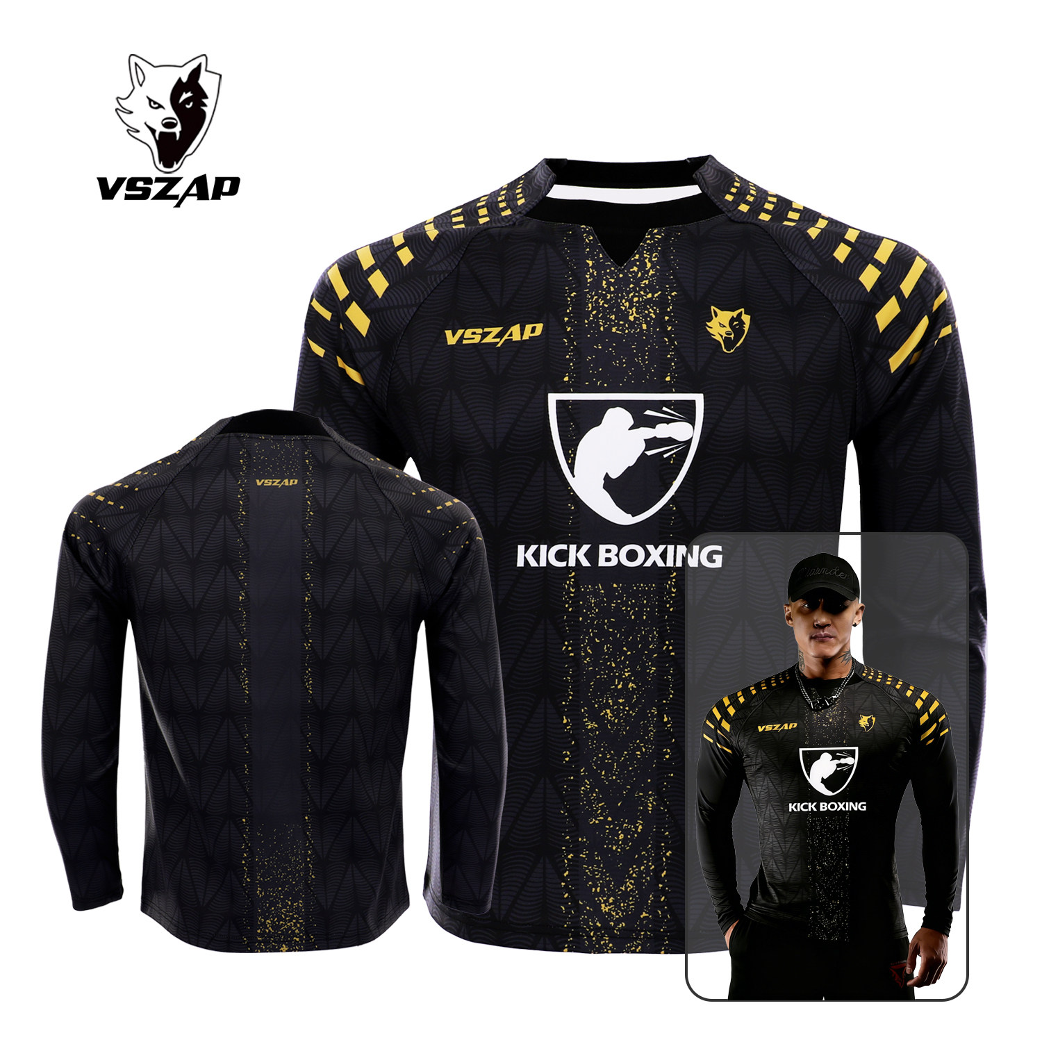 VSZAP格斗之夜5.0运动休闲男女夏季柔术速干透气时尚长袖