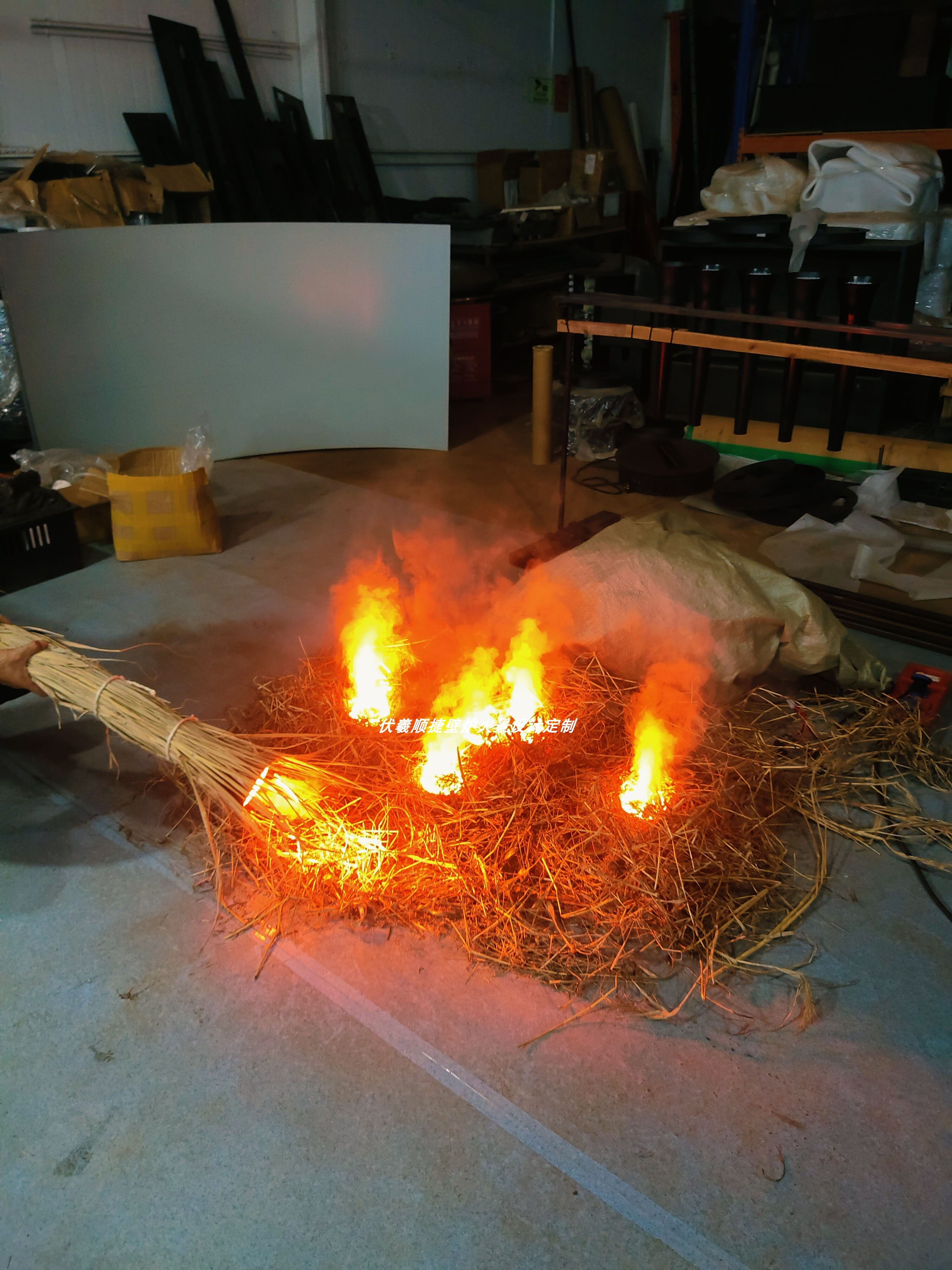 餐厅酒吧造景仿真壁炉火焰旺财道具消防培训演练模拟森林火灾篝火