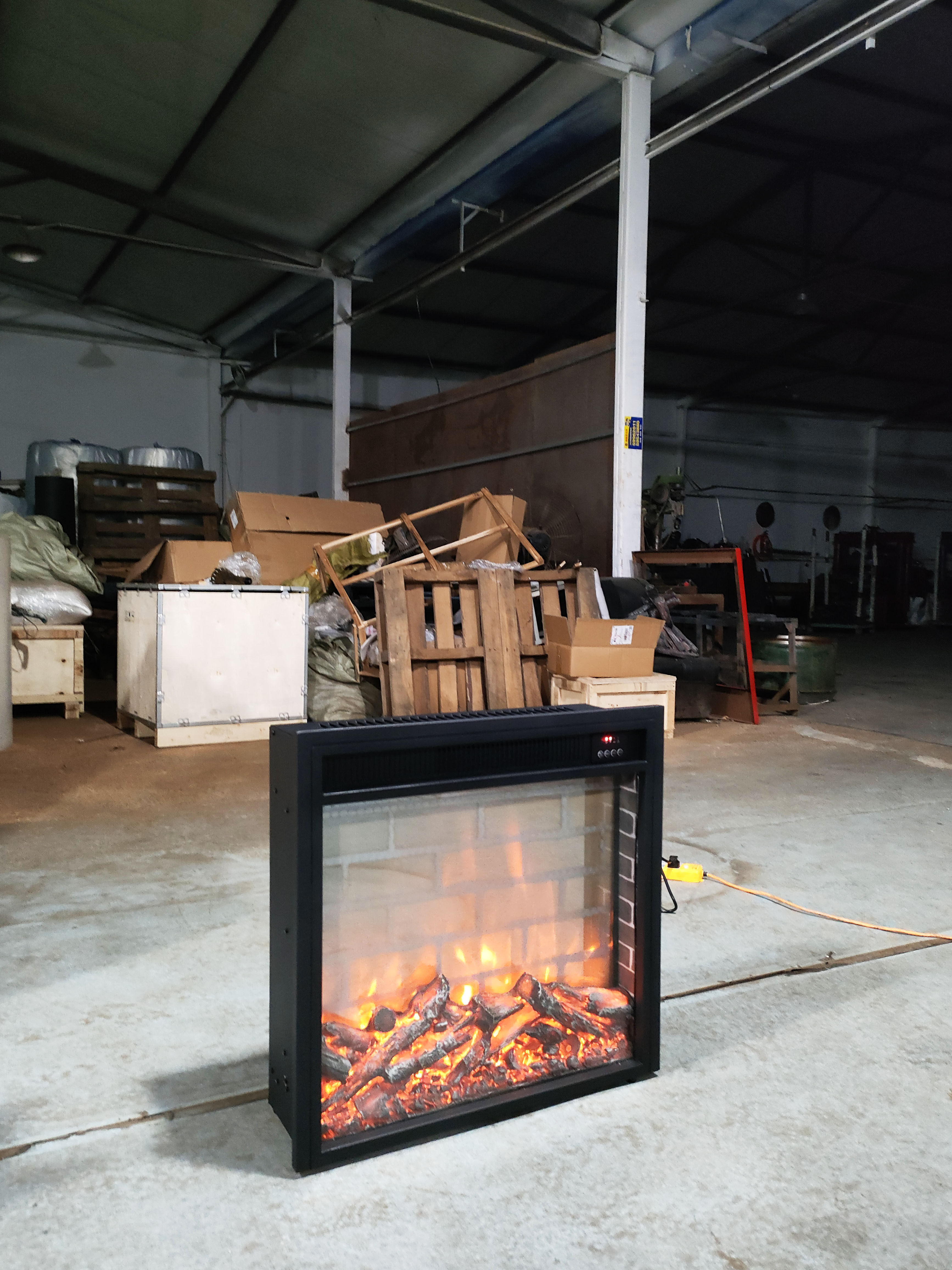 64x64x19cm炉膛墙砖仿真火焰电壁炉大理石木墙洞嵌入式伏羲壁炉芯