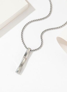 钛钢项 日韩简约螺旋创意朋克吊坠嘻哈女简约个性冷淡风小众设计