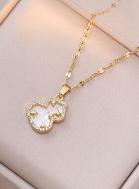 锆石钛钢女项链时尚简约风锁骨链