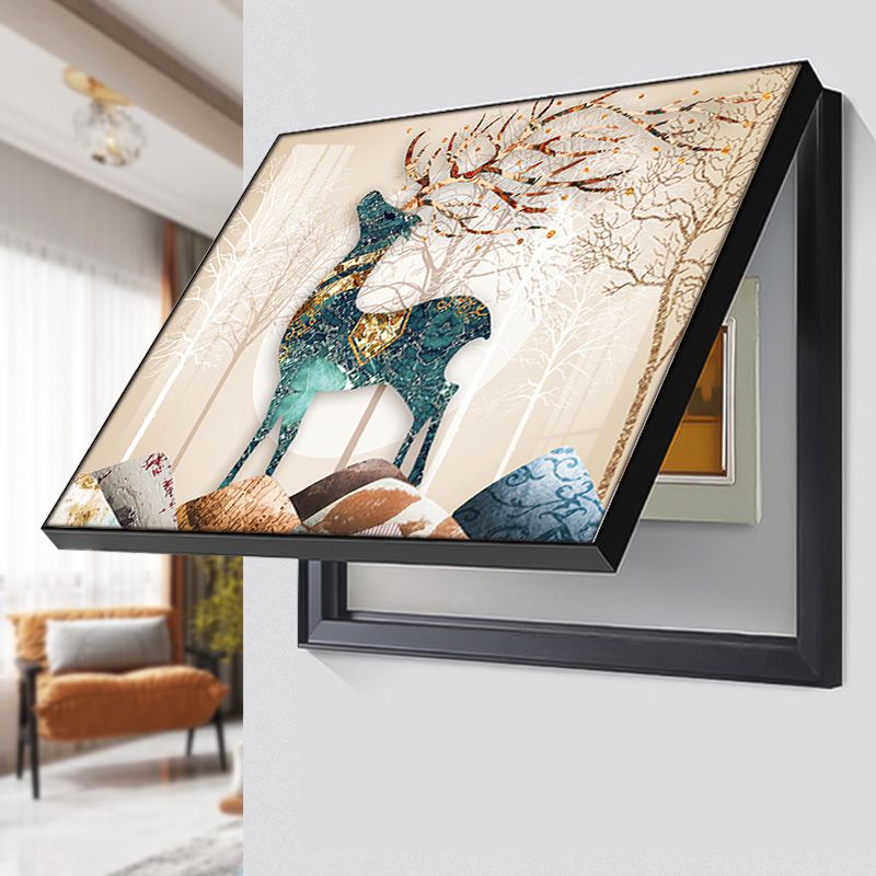 电表箱现代简约弱电箱装饰画