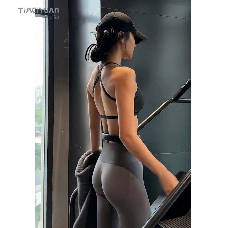 ins风九分小脚瑜伽长裤女高腰收腹健身裤运动裤体美缘