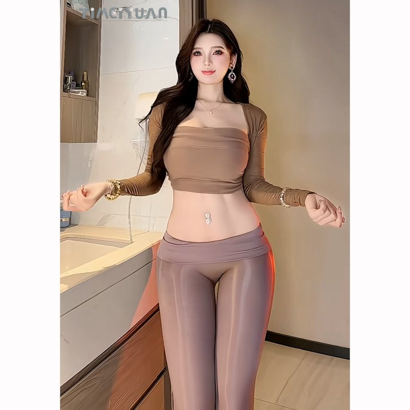 2026春秋款体美缘瑜伽长裤女紧身裤莱卡面料高腰收腹辣妹风运动裤