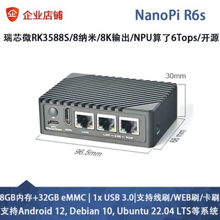 友善NanoPi R6S软/路由盒子瑞芯微RK3588s开发板/8K/超ROCK PI 5B