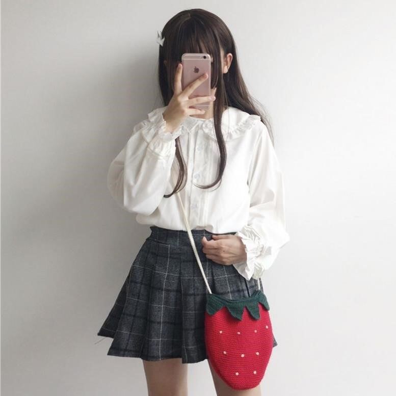 Lolita shirt Internal lap Lolita Spring and summer girl student bishop sleeve Doll collar Long sleeve shirt Sweet solar systemin the Women's clothing/Boutique , Shirt  category - from Buy2taobao.com to provide professional Taobao agent buy service