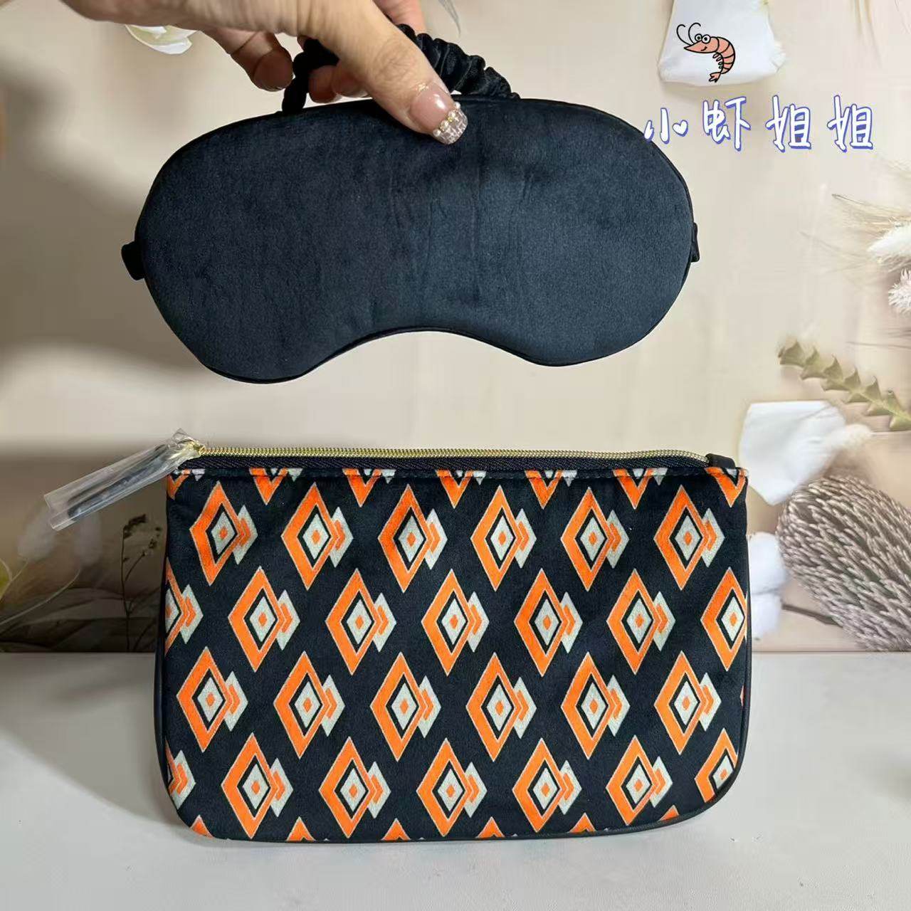 大牌雅诗家轻奢绒布雅诗兰黛菱格图案风手拿收纳信封包化妆包,收纳整理,化妆包,淘宝优惠券,粉丝福利购,淘宝优惠卷