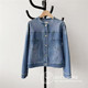 日本原单2025春夏女简约水洗外套上衣出口外贸直筒短款 夹克牛仔衫