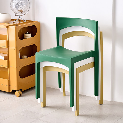 统道北欧加厚塑料多巴胺餐椅