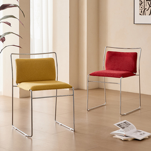 中古风包豪斯餐椅家用小户型网红高级感书房椅咖啡店办公靠背椅子