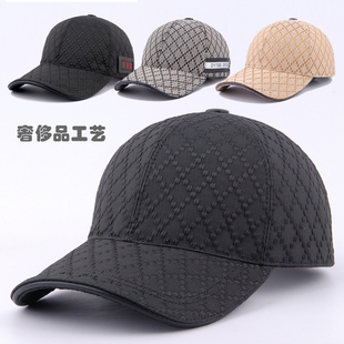 DYTOO高档格纹帽子黑色棒球帽男女士鸭舌帽秋冬天保暖帽遮阳帽潮