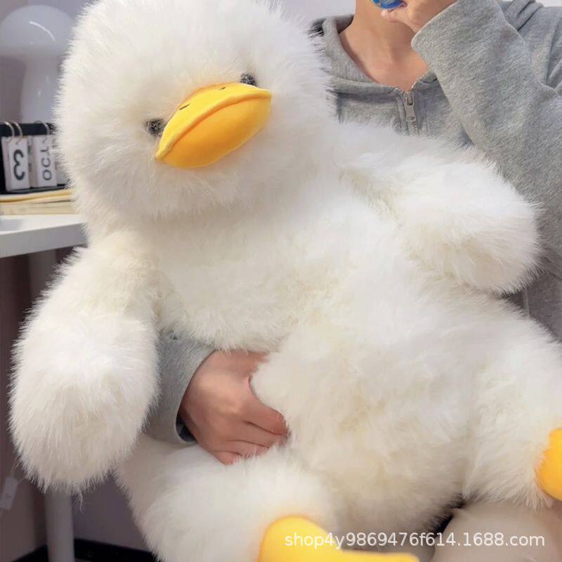 现货网红墩墩鸭毛绒公仔玩偶大号抓机兑换娃娃可爱蹲蹲鸭毛绒玩具
