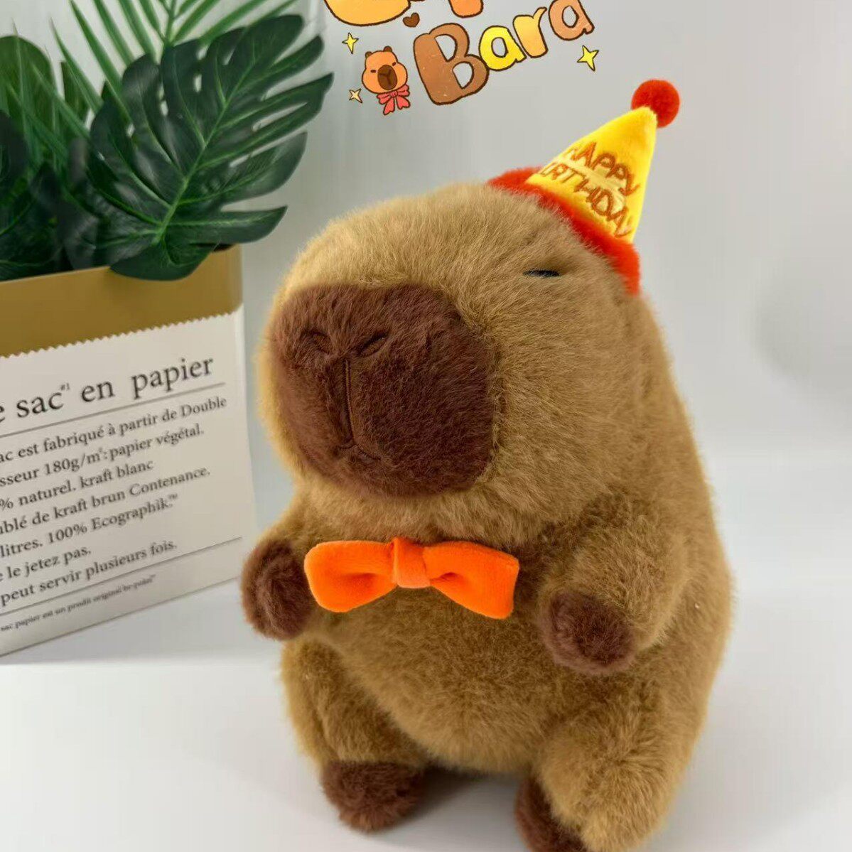 八寸抓机娃娃水豚公仔生日礼物流鼻涕水豚毛绒玩偶萌玩具可爱抱枕