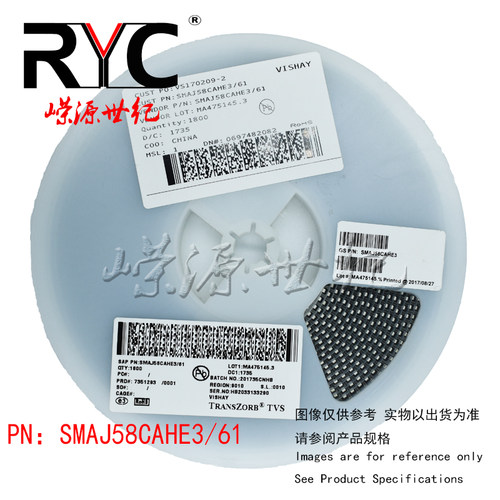 SMAJ58CAHE3/61 DO-214AC-2 Vishay原装 ESD抑制器/TVS二极管400W
